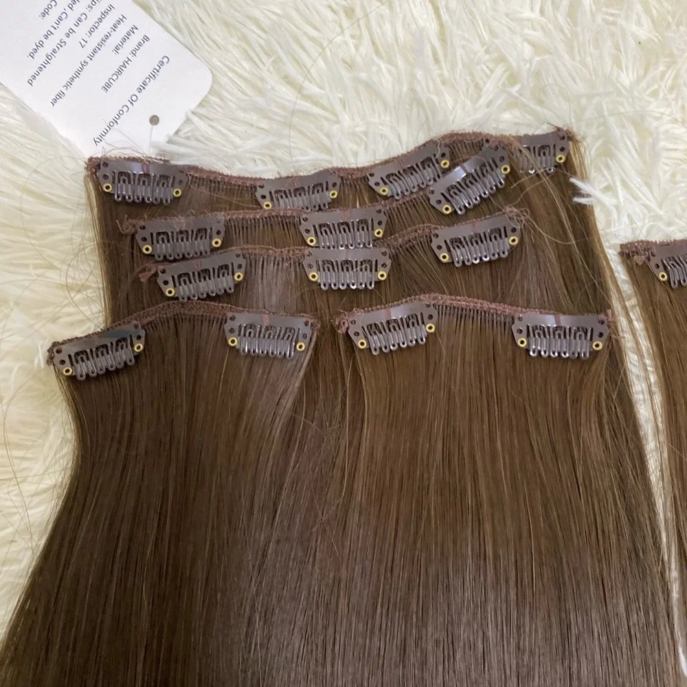 Human hair blend Clip in Balayage 22” Hair Extensions